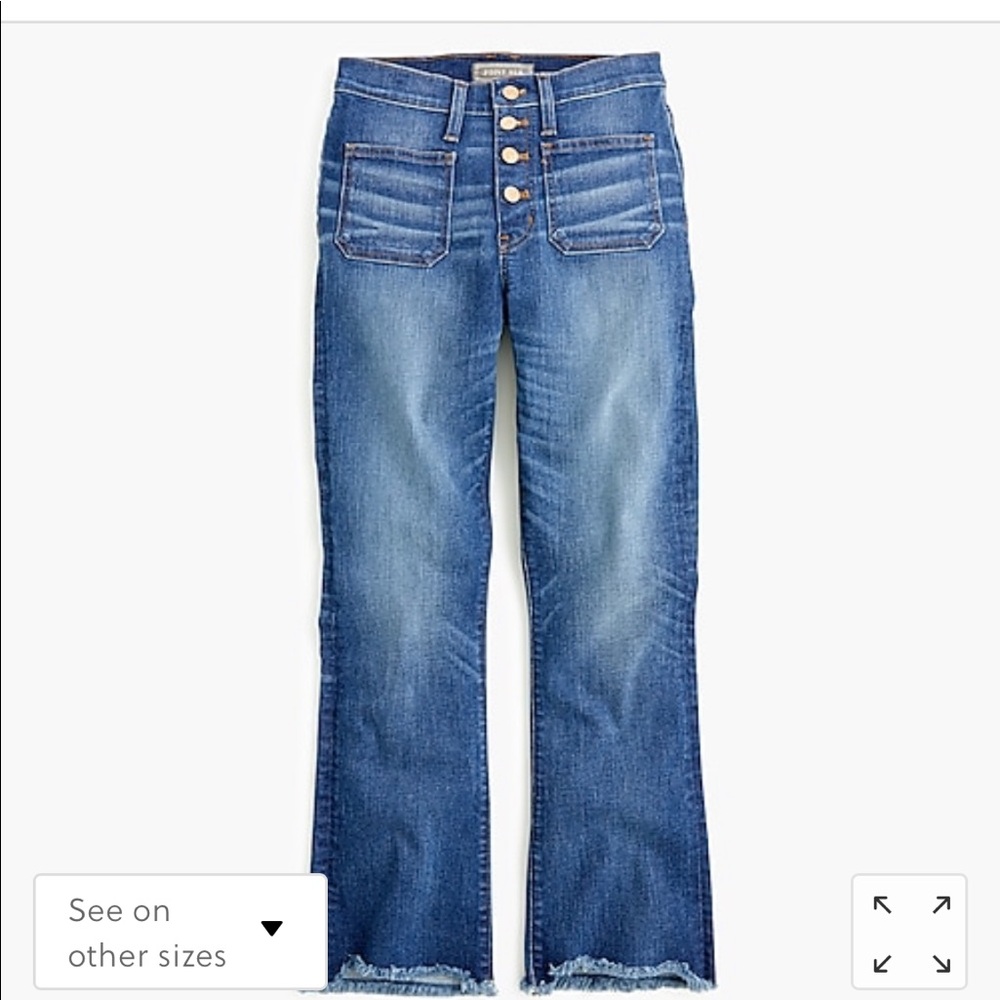Petite J Crew High Rise Demi-boot Jean